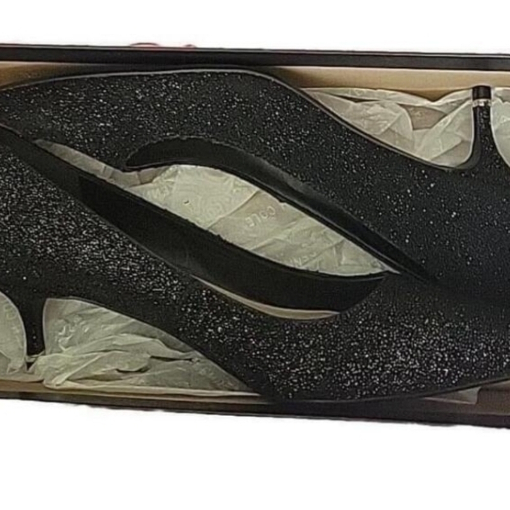 Kenneth Cole Black Sparkle Heels